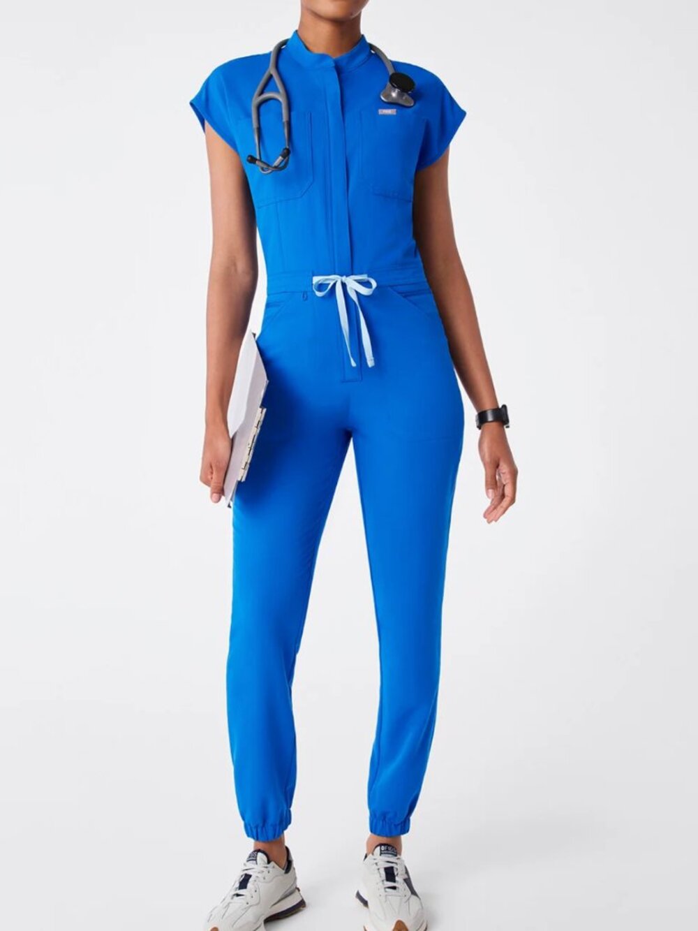 FIGS Rafaela Jogger Scrub Royal Blue Jumpsuit size small
